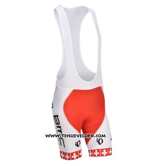 2014 Maillot Ciclismo BMC Champion Suisse Orange et Blanc Manches Courtes et Cuissard